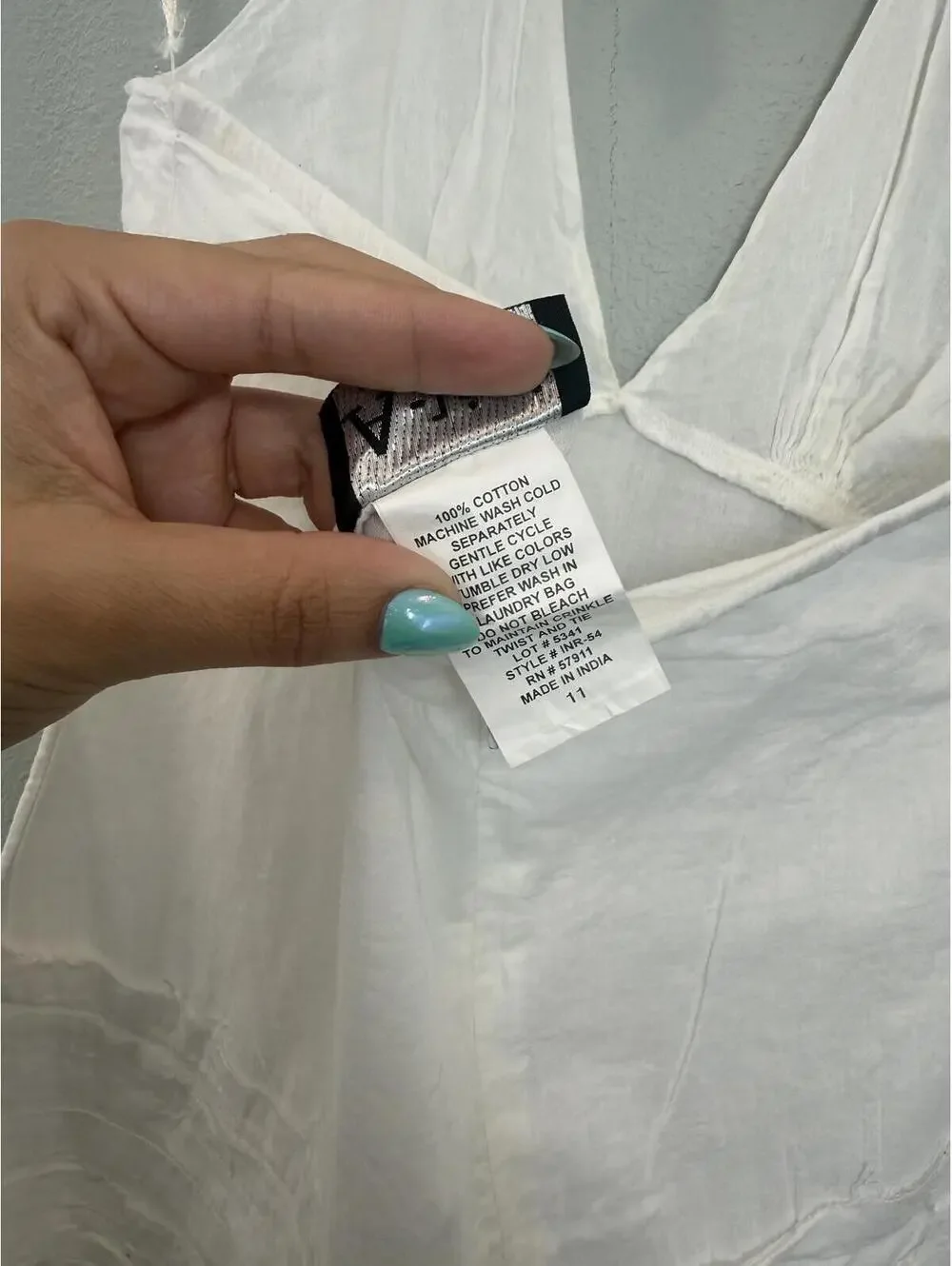 A-list by Wrapper 100% Cotton White Halter Summer Dress - Women's small - Picture 7 of 8